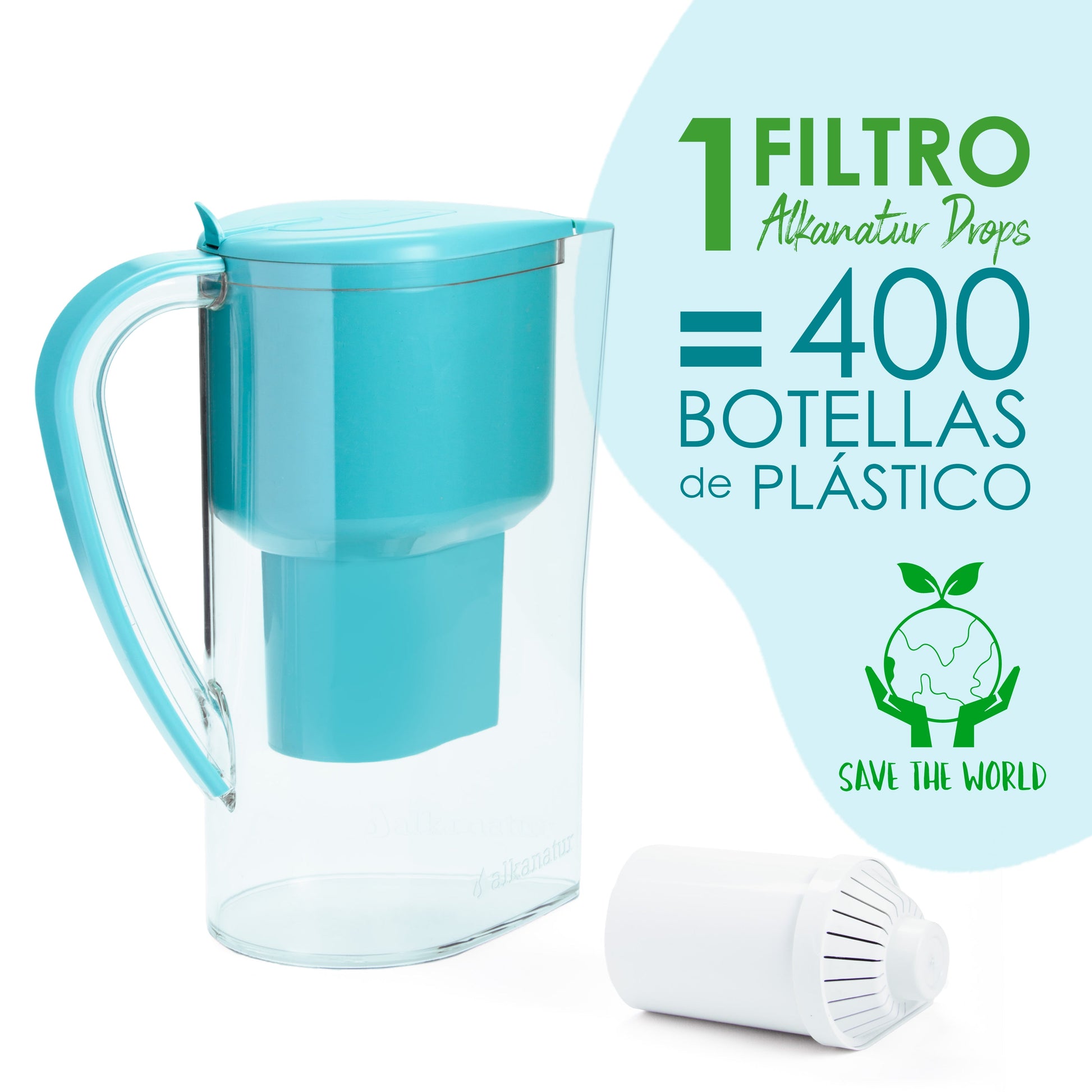 Jarra filtrado de agua sostenible y ecológica