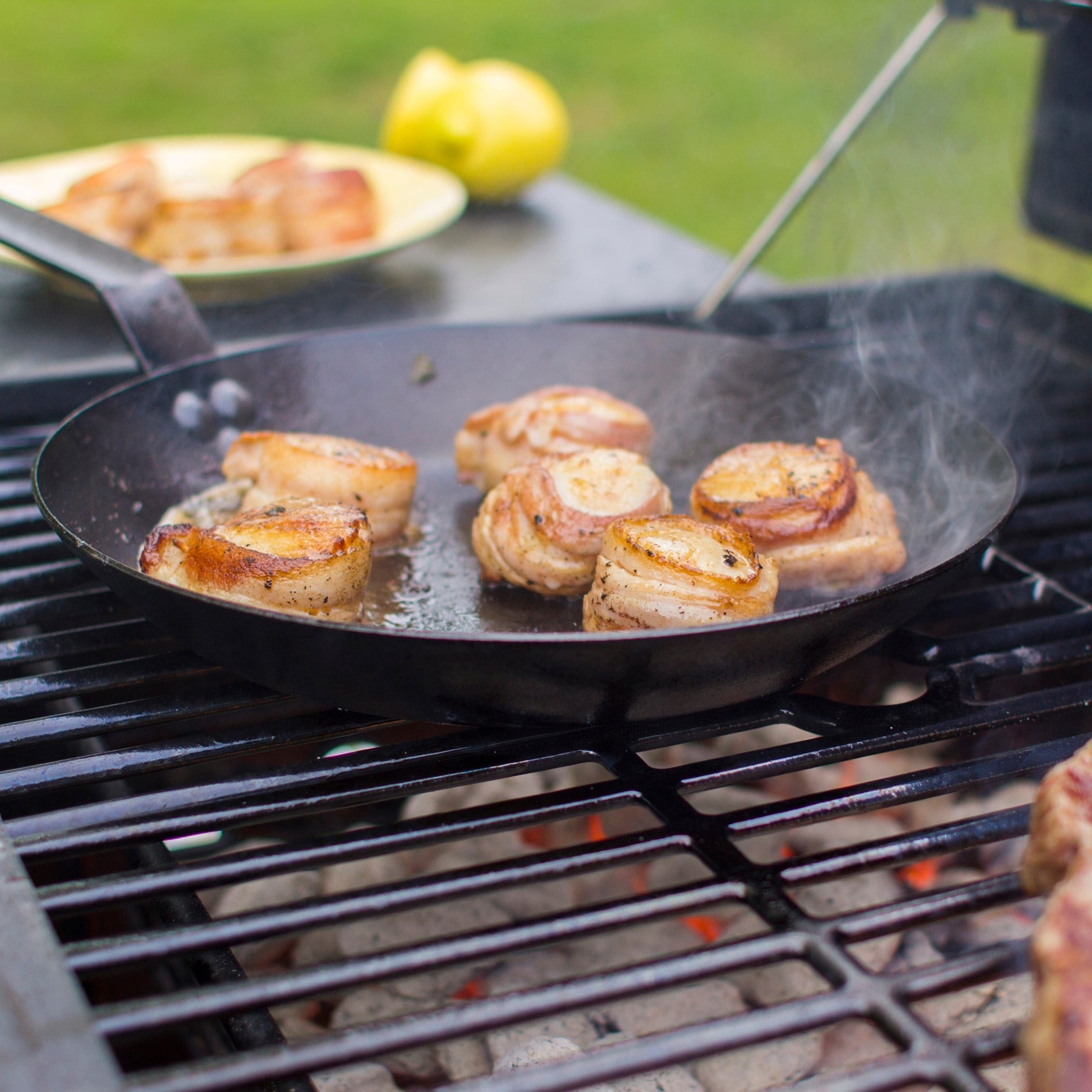 recetas más sabrosas y saludables en sartén acero al carbono en parrilla