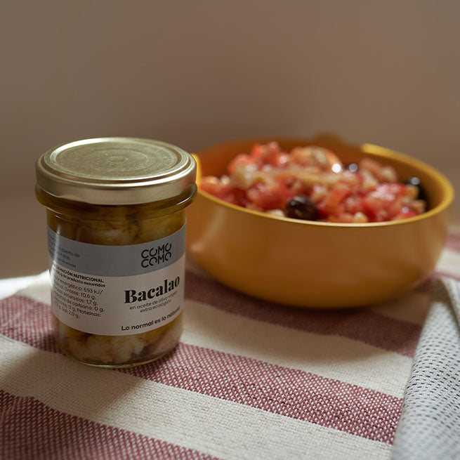 Bacalao en conserva de aceite de oliva